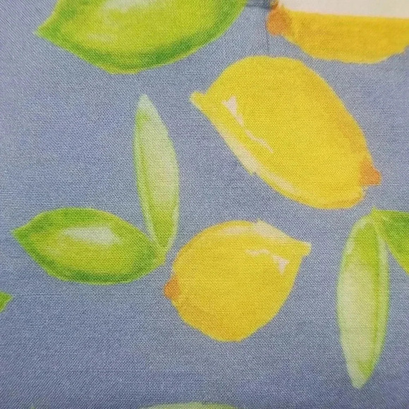 {Brooke Wright} Sleeveless Lemon Print Cotton Top Size XS - Picture 8 of 13